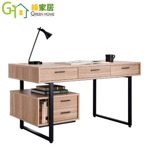 【綠家居】羅可 時尚5尺工業風造型書桌/電腦桌(二色可選)