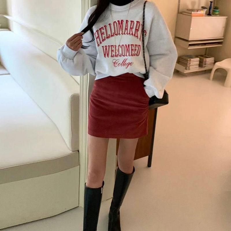 ANNAS 正韓 聖誕字母衛衣 刷毛加絨加厚棉長袖上衣 聖誕節毛衣 聖誕節穿搭 韓國 5