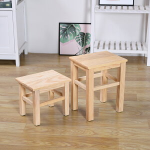 簡約實木長方形板凳小椅子休息原木椅 矮凳 居家椅 讀書客廳家門口