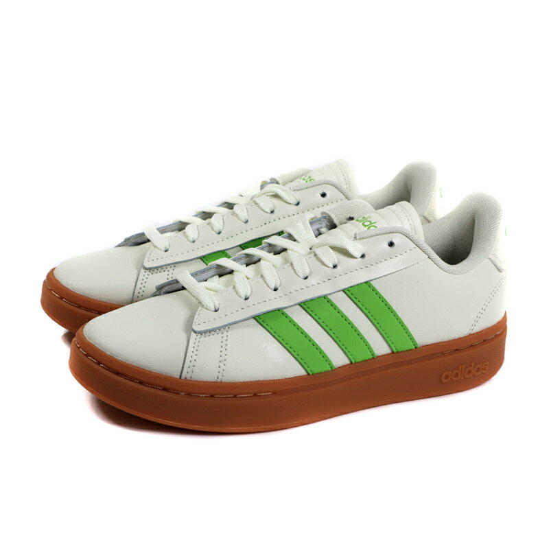 adidas GRAND COURT ALPHA 網球鞋 運動鞋 米/綠色 女鞋 IG0661 no082