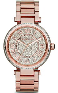 『Marc Jacobs旗艦店』美國代購 Michael Kors 古羅馬數字玫瑰金水鑽陶瓷三環腕錶