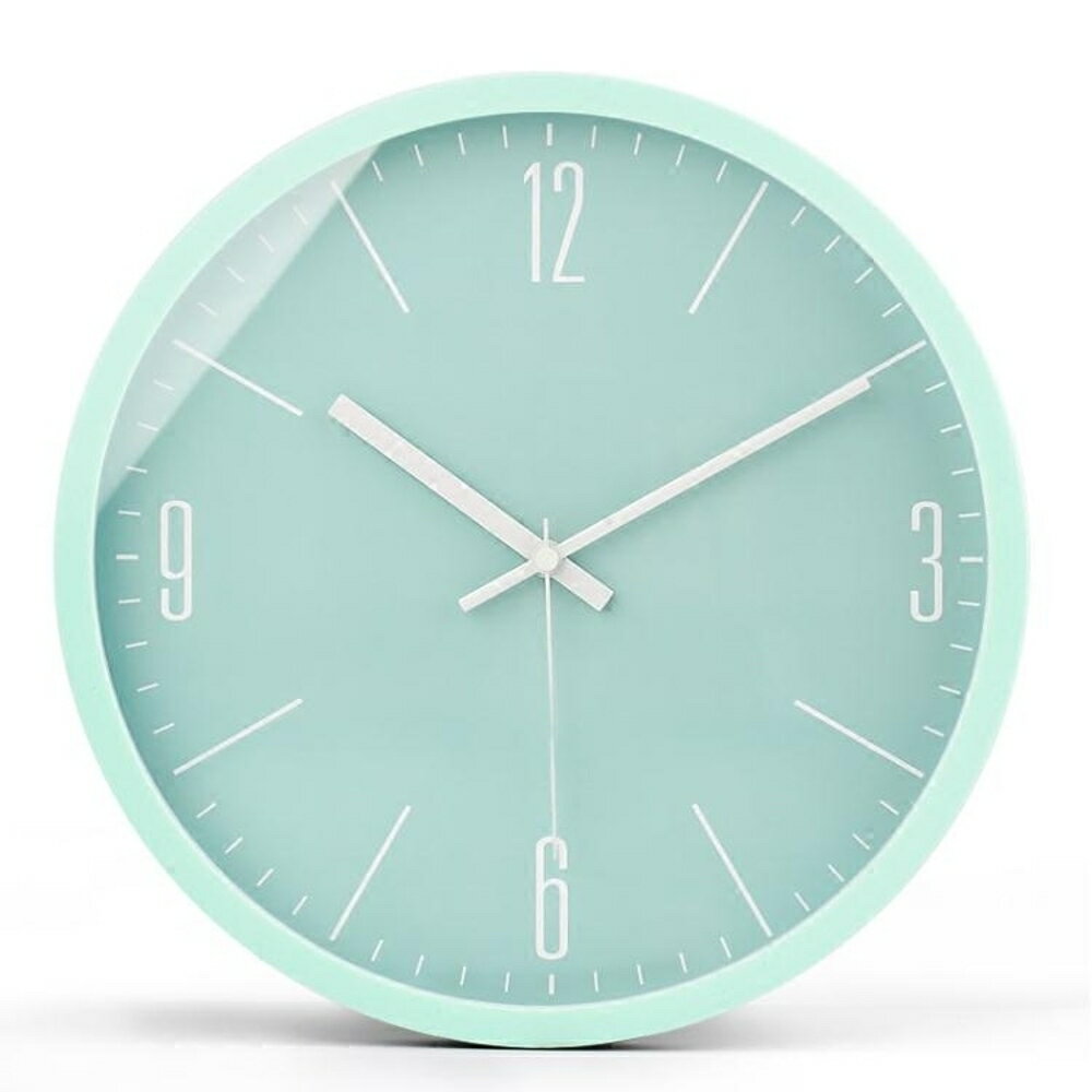 掛鐘現代簡約馬卡龍鐘錶掛鐘石英鐘客廳創意臥室大氣時鐘掛錶靜音錶 都市時尚DF
