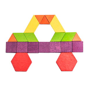MiDeer彌鹿250P彩色積木幾何形狀色彩認知拼搭積木兒童積木玩具♠極有家♠