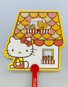 【震撼精品百貨】Hello Kitty 凱蒂貓 凱蒂貓 HELLO KITTY可換圖案扇子-房子#07446 震撼日式精品百貨