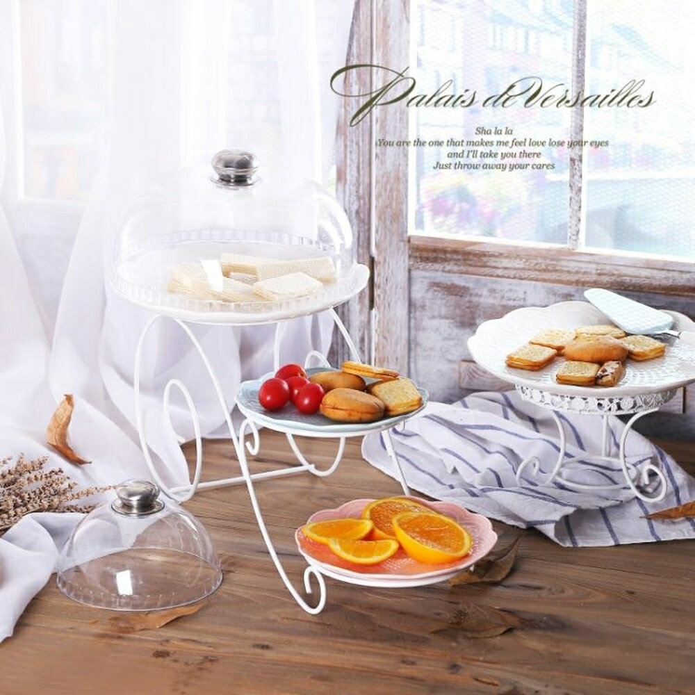 創意歐式三層蛋糕架雙層水果籃下午茶點心托盤婚慶糖果高腳台 交換禮物