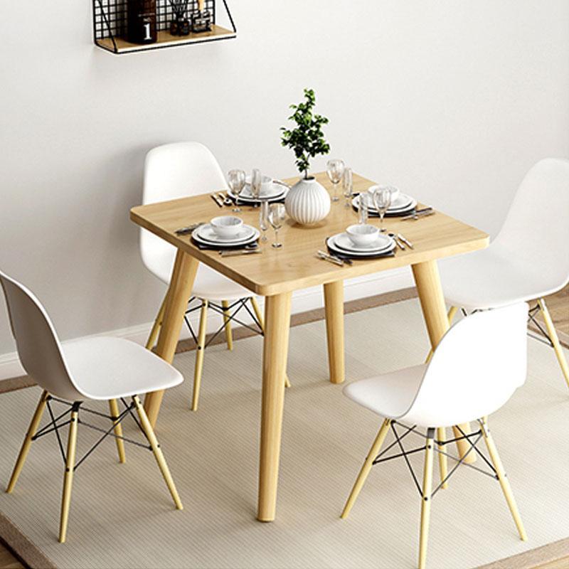 【限時優惠】北歐風餐桌小戶型現代簡約正方形餐桌椅組合客廳吃飯桌實木腿餐桌