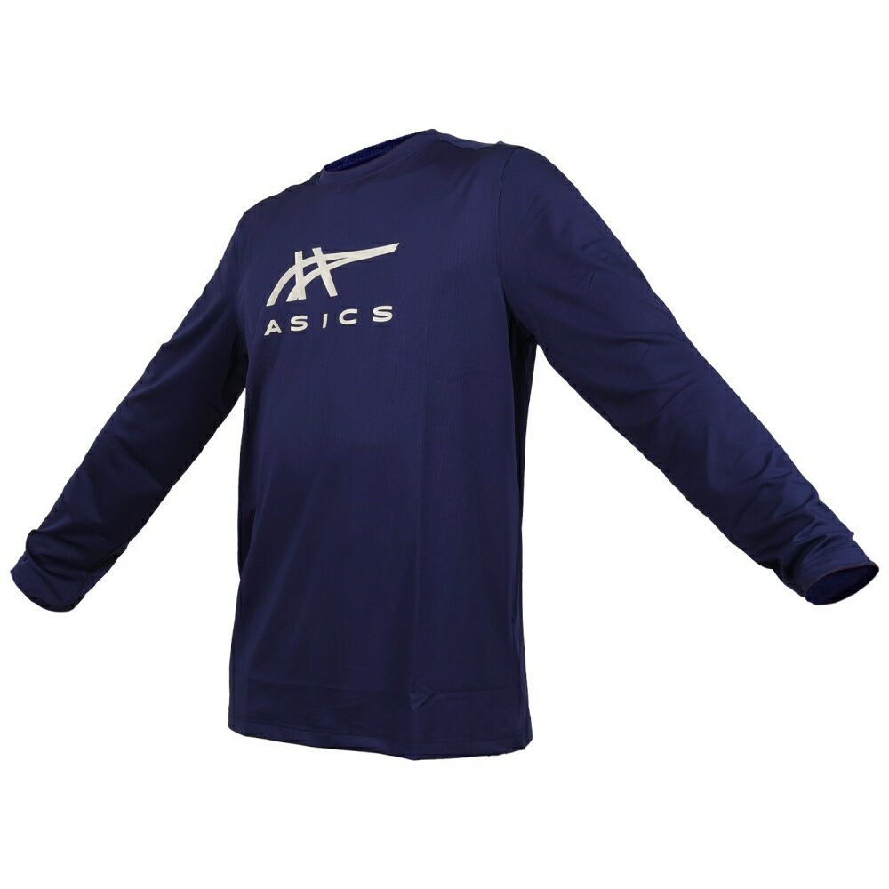 ASICS 男長袖T恤(免運 台灣製 吸濕排汗 運動 反光「2031F443-400」≡排汗專家≡