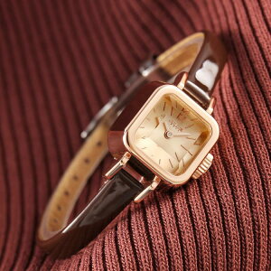 同款方形女錶聚利時韓版學生皮帶復古小方糖手錶女 全館免運