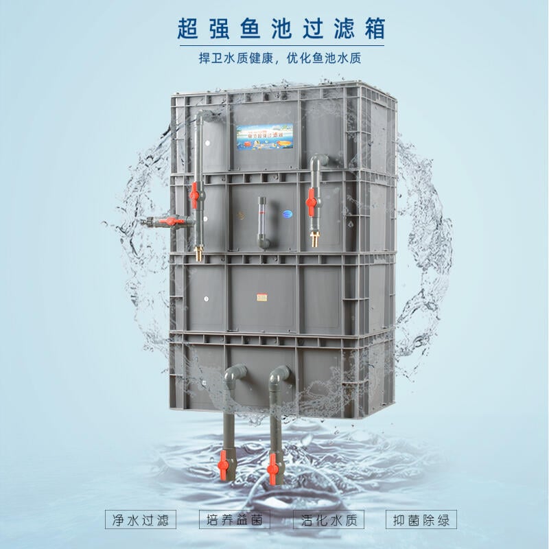 全網最低價✅魚池過濾箱 周轉箱魚缸上置過濾器室外大型凈化裝置水循環系統買它 買它