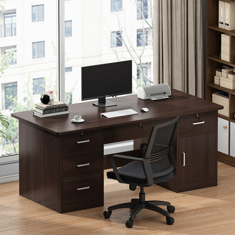 免運開發票 辦公桌椅組合簡約現代臺式電腦桌家用書桌辦公室職員桌子工作臺