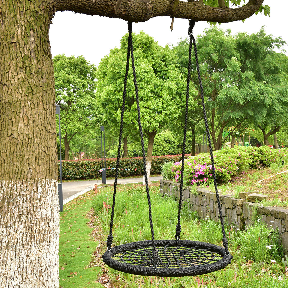 Costway Costway 315 Kid Tree Round Swing Net Outdoor Garden