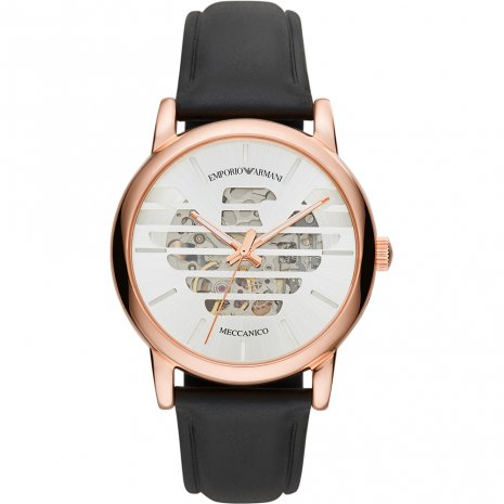 EMPORIO ARMANI亞曼尼 AR60031 老鷹展翅鏤空造型時尚機械腕錶/銀面 42mm｜樂天全館特惠中★指定刷卡回饋10%