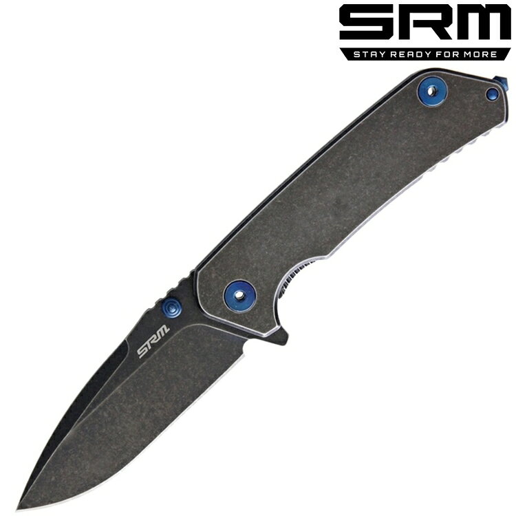 SRM 三刃木 9008 黑石洗折刀 Sandvik 12C27鋼 9008-SB