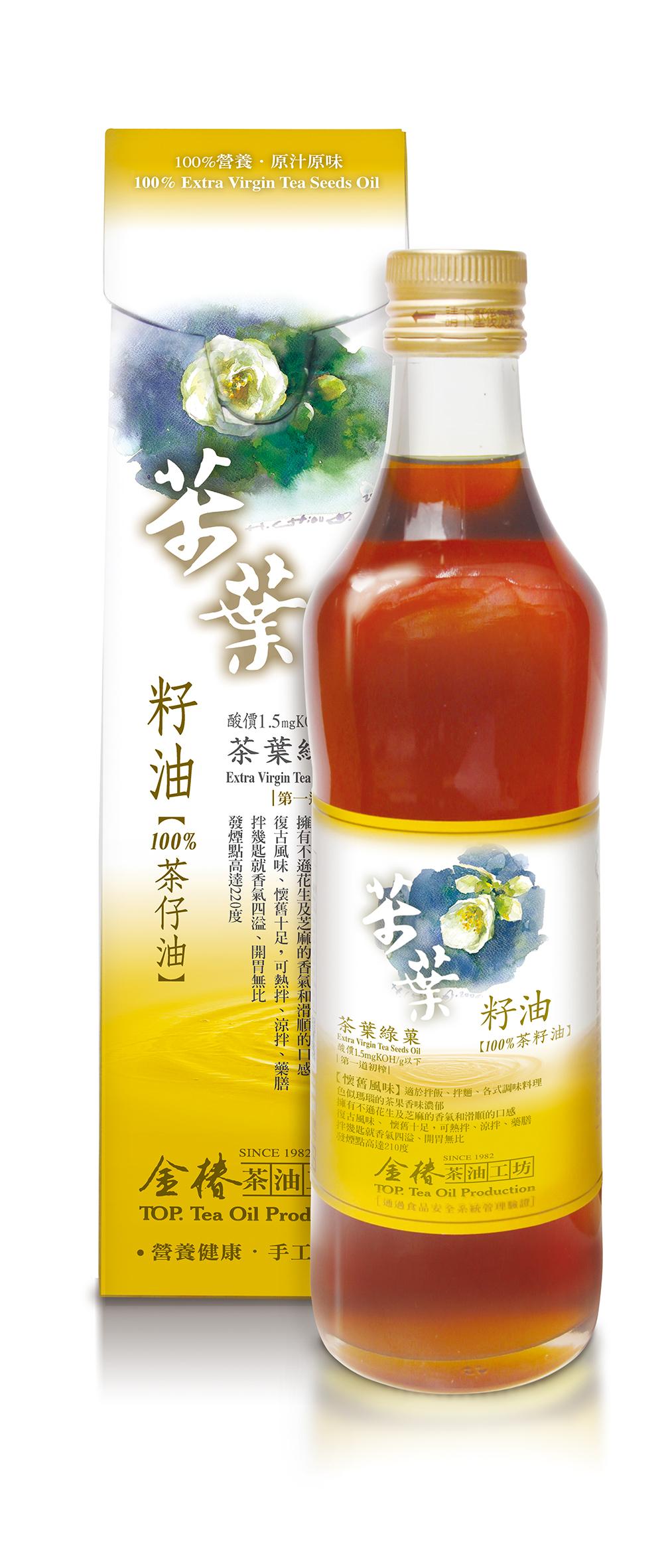金椿茶油工坊 精選茶葉綠果茶葉籽油500ml/罐