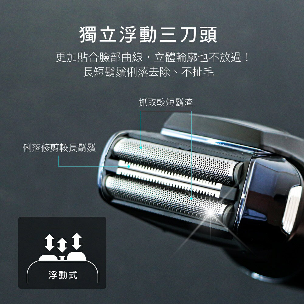 【KINYO】三刀頭往復式水洗刮鬍刀 (KS) 往復式刀頭 水洗 鬢角刀 | 旅行 效率剃鬍  禮物 父親節 4