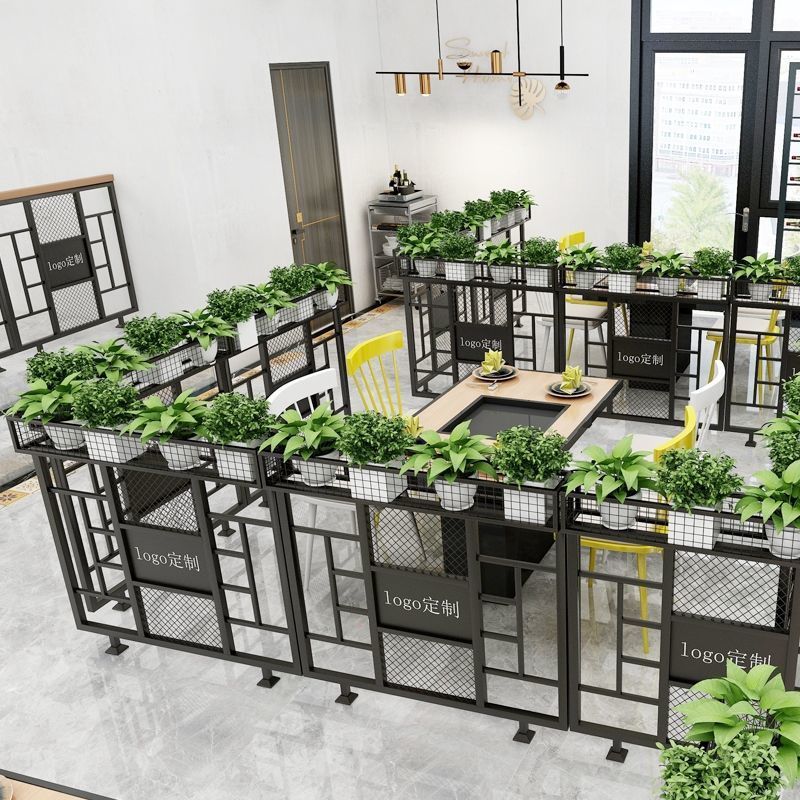 【最低價】【公司貨】餐廳鐵藝屏風隔斷酒吧過道裝飾護欄圍欄奶茶吧飯店半截花架隔斷墻 2