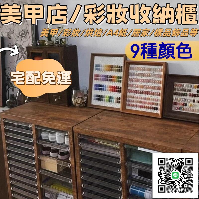 【美甲抽屜式收納櫃 宅配免運】抽屜式烘焙模具 隔板 美甲店甲油膠 罐裝膠帶 A4檔案櫃 可分類 平底