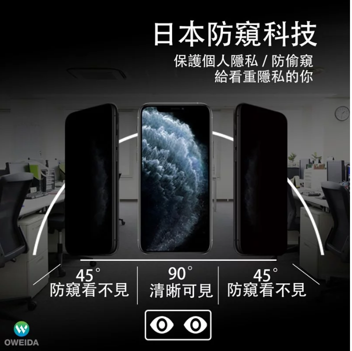歐威達Oweida 3D頂級 防窺 iPhone X/Xs/11 Pro (5.8吋) 滿版鋼化玻璃貼 3 歐威達Oweida 3D頂級 防窺 iPhone X/Xs/11 Pro (5.8吋) 滿版鋼化玻璃貼 3