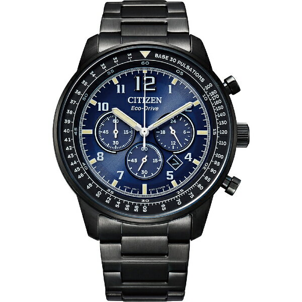 CITIZEN星辰 CA4505-80M 情人節推薦款光動能三眼計時腕錶/藍面 44mm｜樂天全館特惠中★指定刷卡回饋10%