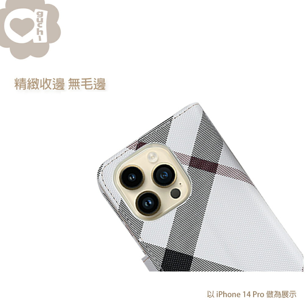 Apple iPhone 13 Pro Max (6.7吋) (精品版) 英倫格紋經典手機皮套 側掀磁扣支架式皮套 5色可選 4