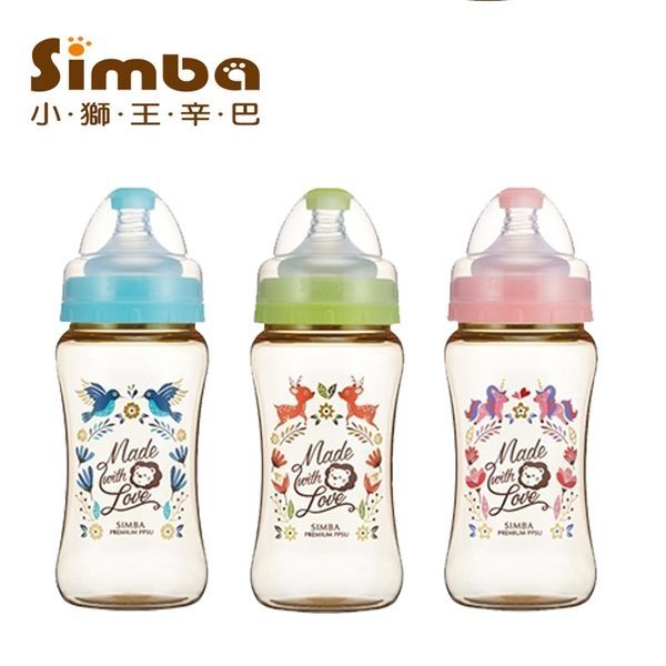 小獅王辛巴 simba 桃樂絲PPSU寬口雙凹中奶瓶270ml (三色可選)