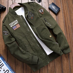 飛行員夾克男士工裝潮美國空軍飛虎隊二戰ma-1短款寬松外套男軍裝