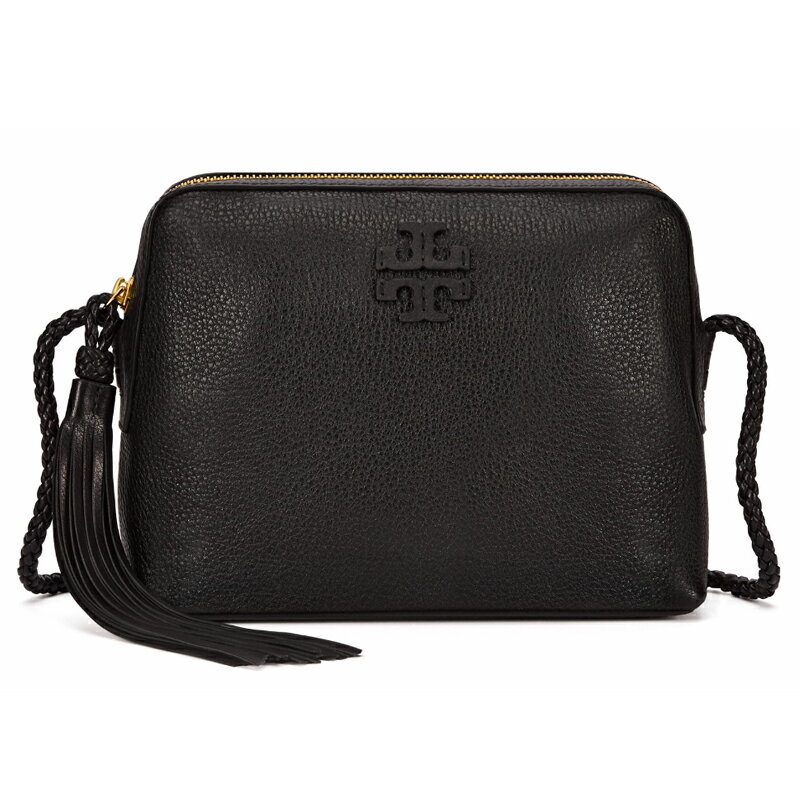 Tory burch 2017女士藍灰色皮革時尚簡約輕奢流蘇裝飾單肩包斜挎包  36994