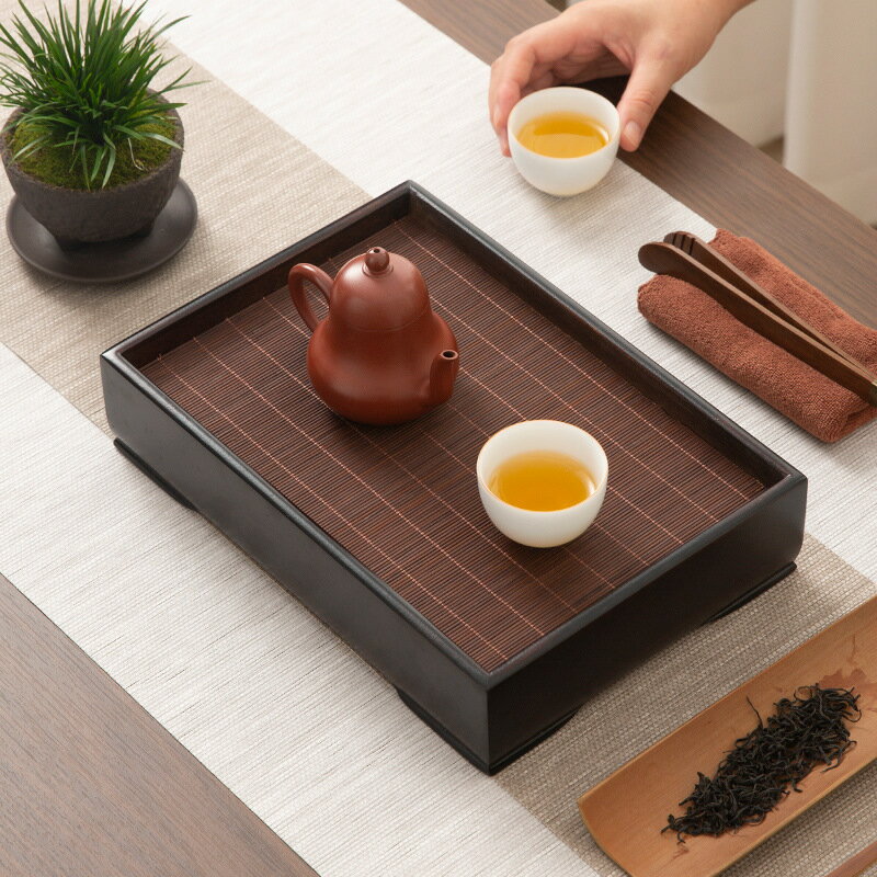 快速出貨 附發票 茶盤家用託盤功夫茶具套裝2024新款茶海竹實木客廳瀝水幹泡小茶臺