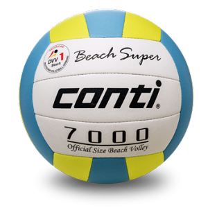 CONTI 日本超細纖維沙灘排球(5號球) 7000 系列 白/藍/黃 台灣技術研發 # V7000