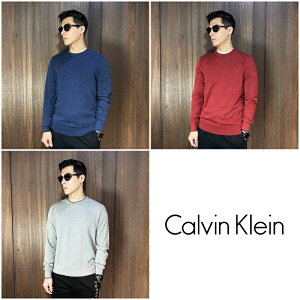 美國百分百【全新真品】Calvin Klein 針織毛衣 羊毛 圓領 CK 上衣 logo 三色 CR90