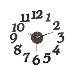 【超取免運】DIY數字掛鐘 牆面自黏數字掛鐘 立體數字壁鐘 黏貼牆面掛鐘時鐘