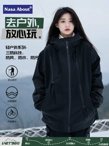 NASA黑武士沖鋒衣美式外套男戶外機能風新疆西藏vintage工裝夾克