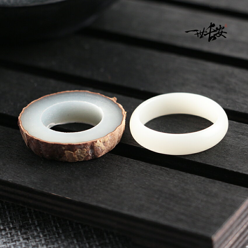 白菩提根戒指切片坯子原料diy手工製作指環半成品情侶禮物對戒