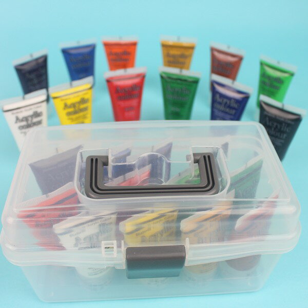 蒙納壓克力顏料 12色組 25ml/一箱10盒入(促390)~丙烯顏料 手提盒