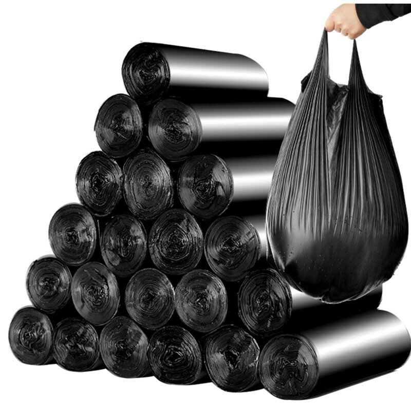 垃圾袋家用黑色提手袋加厚圾圾袋手提家用大號垃圾袋圾圾桶塑料袋