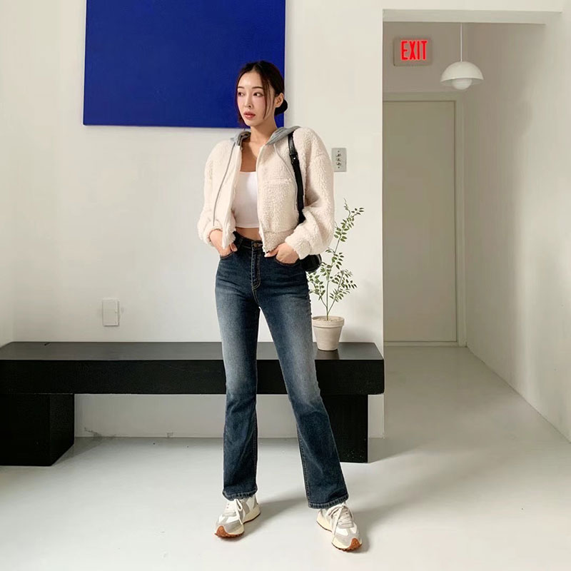 ANNAS 正韓 連帽毛毛外套 短板棒球外套 帥氣休閒毛衣 加厚保暖顯瘦 羊羔毛 搖粒絨 泰迪熊外套 韓國 2