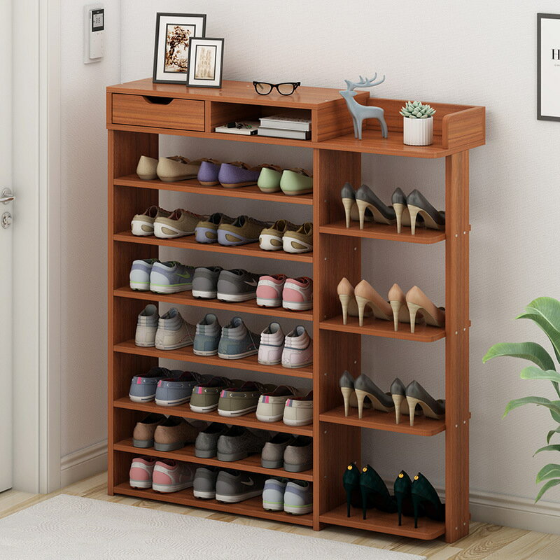 鞋架 鞋櫃鞋架子家用經濟型簡易門口家用鞋柜多功能簡約現代仿實木小型多層