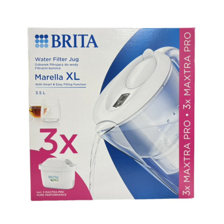 BRITA Marella濾水壺3.5L+純淨全效型PRO 3入濾芯(1壺3芯) [大買家]