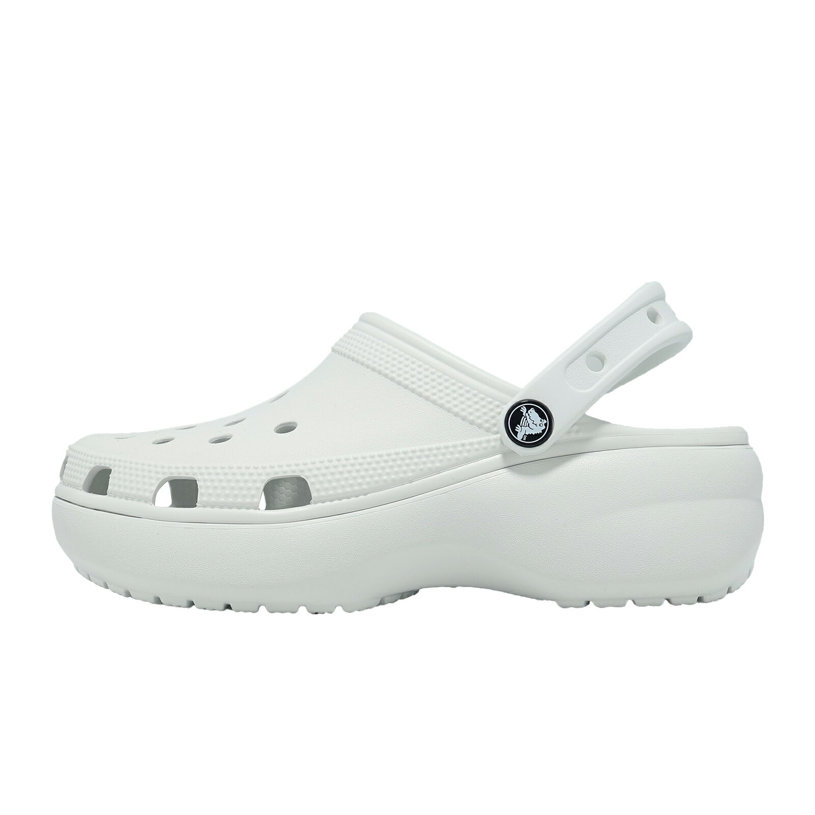 Crocs 洞洞鞋 洞洞鞋 Classic Platform Clog W 女鞋 雲朵克駱格 月光灰 2067501NK
