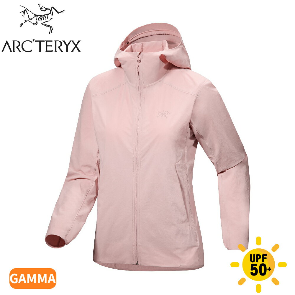 【ARC'TERYX 始祖鳥 女 Gamma 輕量軟殼外套《野玫瑰粉》】X000007779/登山/連帽/防風/戶外