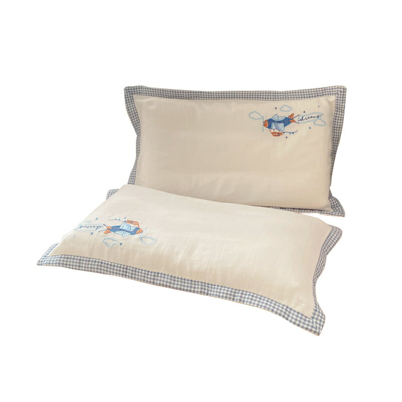 全棉兒童枕套單個乳膠枕枕套30*50雙層紗刺繡寶寶枕頭套40cm*60cm