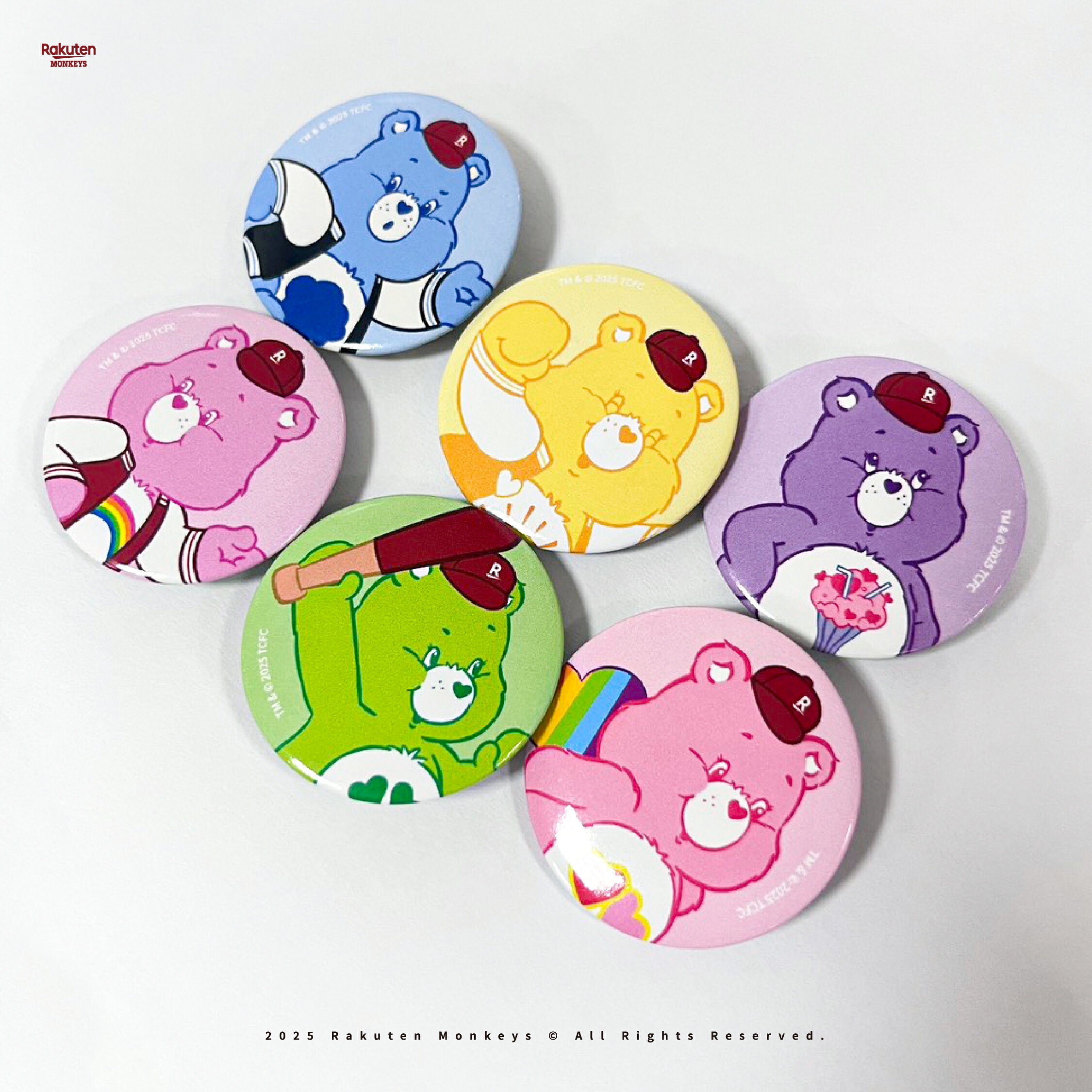 Rakuten Monkeys × Care Bears™ - 手提袋 (附6款徽章及1款壓克力吊飾) 2