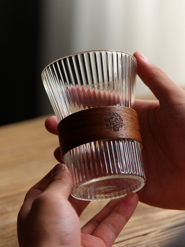玻璃掛耳咖啡杯家用透明水杯高顏值創意杯子套裝小歐式輕奢濃縮杯