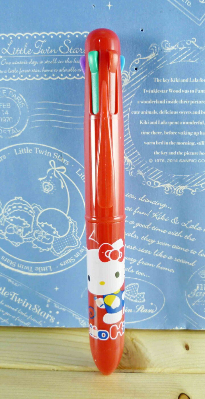 【震撼精品百貨】Hello Kitty 凱蒂貓 KITTY多色原子筆-6色-畫畫圖案-紅色 震撼日式精品百貨