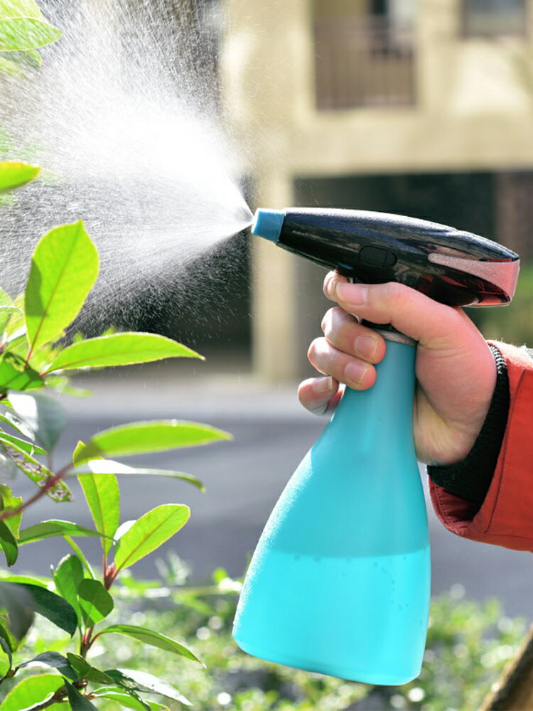 水滴型電動噴壺1L 84消毒家用水壺高壓澆花小型噴霧園藝霧化工具