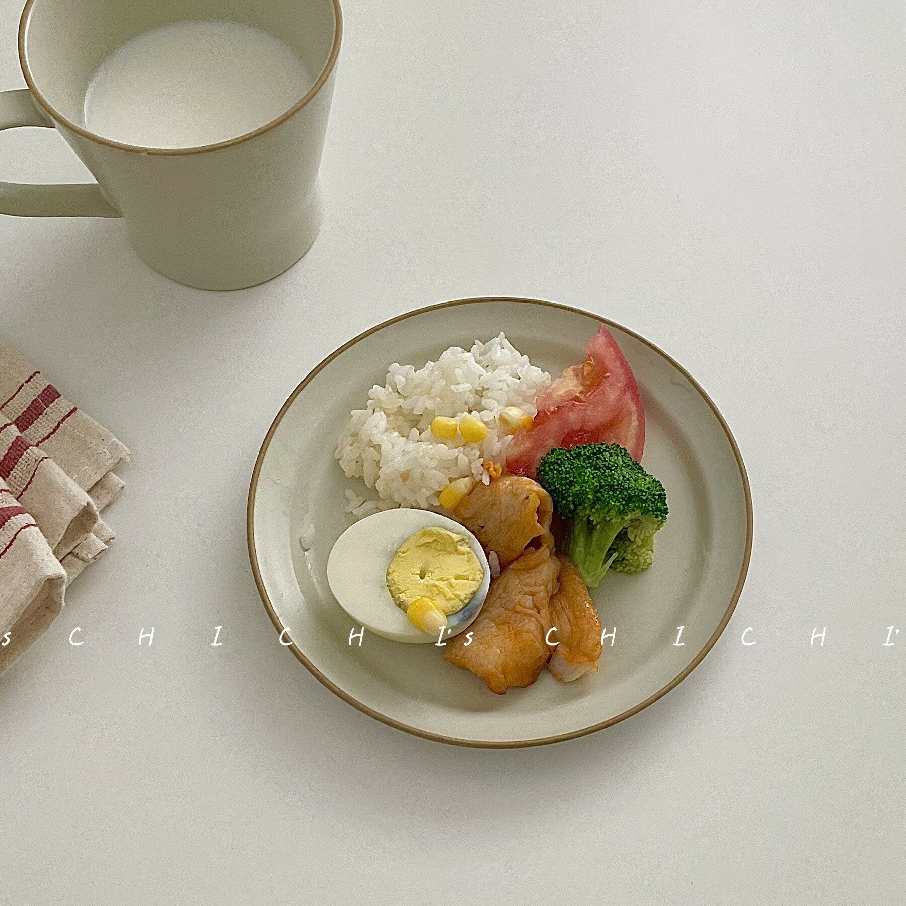 CHICHI's INS日系風啞光套裝西餐簡約盤子韓國碗盤陶瓷餐具家用