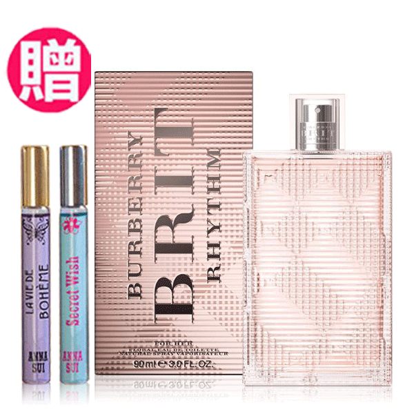 BURBERRY 金屬搖滾風格女性淡香水 90ml 公司貨 贈安娜蘇香氛滾珠筆10ml(裸裝瓶)《Belle倍莉小舖》