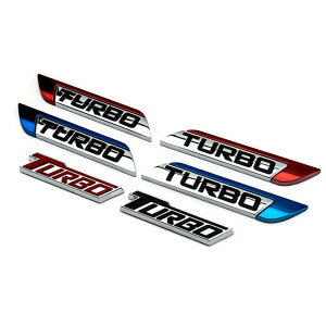 英文字母個性車貼 渦輪增壓車側標TURBO運動葉子金屬尾箱車標貼