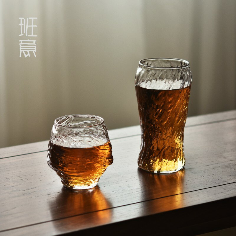 錘紋玻璃水杯創意ins簡約果汁飲料杯夏天家用冰箱杯子冷飲啤酒杯