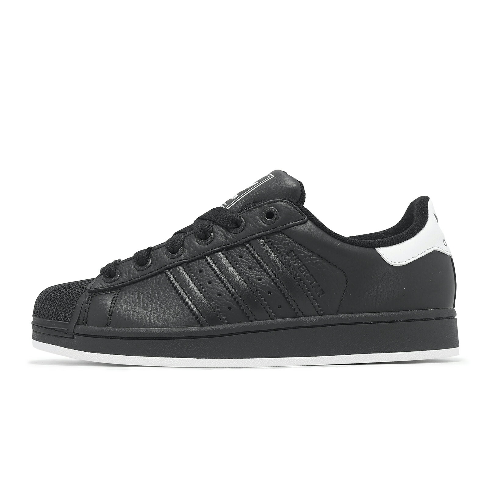 adidas  Superstar II 黑 白 皮革 JR0029